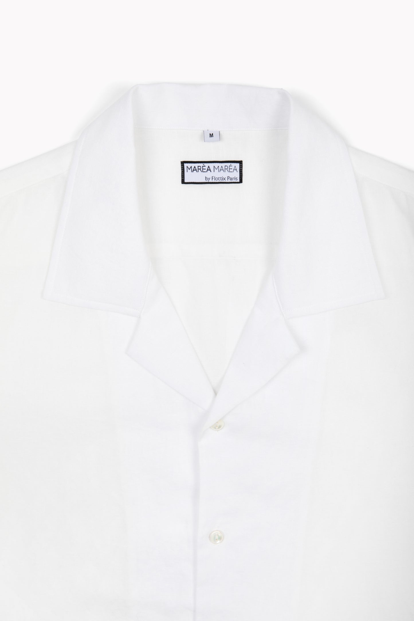 Linen Blend Camp Collar Shirt - Flottix Paris Collaboration Marèa Maréa