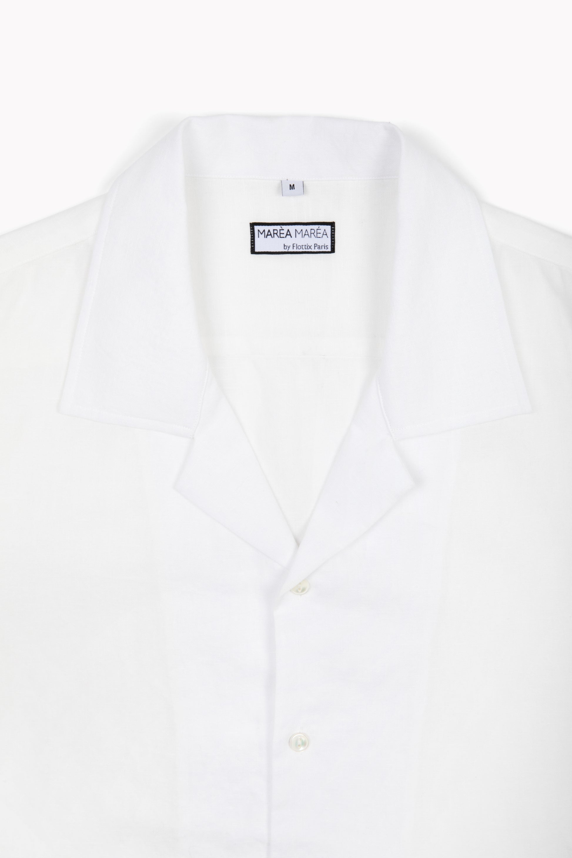 Linen Blend Camp Collar Shirt - Flottix Paris Collaboration Marèa Maréa